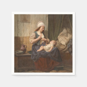 Mor Holding Her Child (av Rudolf Jordan) Pappersservett