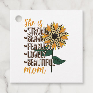 Mor hon är stark gåvor etiketter