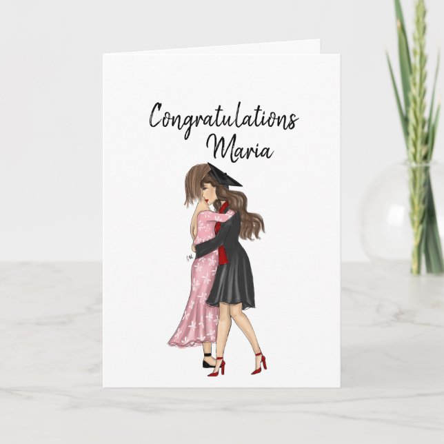 Mor Hugger Hennes Student Studenten Hälsning Kort (Framsida)