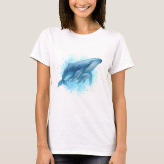 Mor Humpback Whale och Calf T Shirt