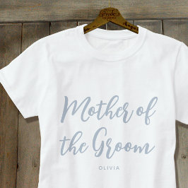 Mor i Anpassningsbarna Groom Bröllop Dusty Blue T Shirt