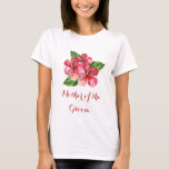 Mor i Blommigten Groom Tropical Red Hibiscus T Shirt<br><div class="desc">Mor i Groom t-shirt har en vattenfärgad röd hibiscus tropisk blommigt. Anpassa den med din egen text. Matchande produkter är tillgängliga. Besök vår butik eller visa våra samlingssidor för att se fullt.</div>