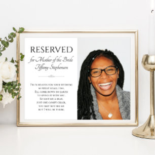 Mor i Bride in Heaven Photo Memorial Bröllop Poster