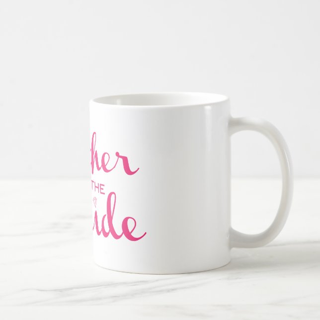 Mor i Bride Retro Script Shock rosa On White Kaffemugg (Höger)