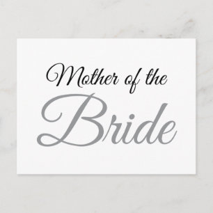 Mor i Bride Script Grått Vykort