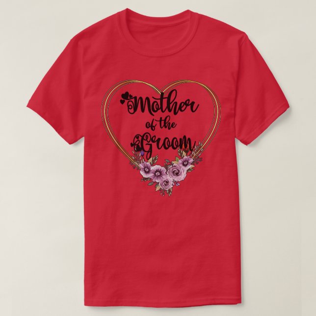 Mor i Bröllopsdagen Groom Shower växer Mamma T Shirt (Design framsida)