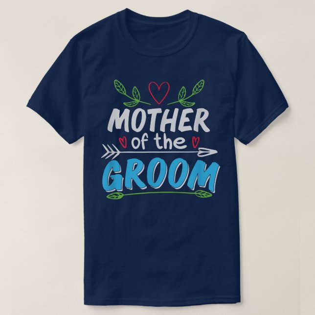 Mor i Bröllopsdagen Groom som matchar Möhippan Pa T Shirt (Design framsida)