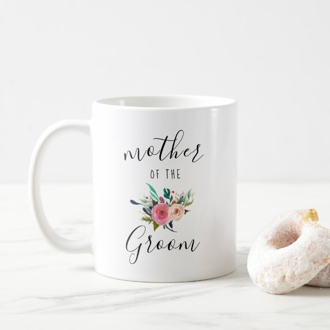 Mor i Chicen Groom Bröllop Gift Boho Blommigt  Kaffemugg (Med munk)