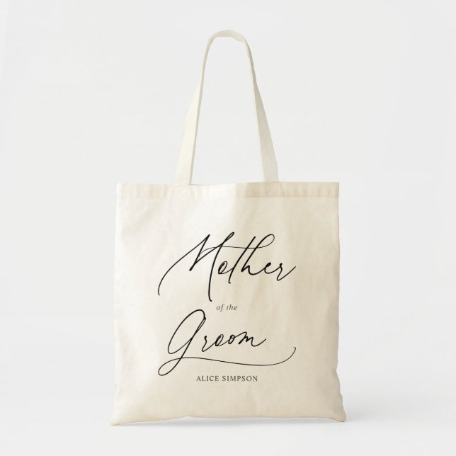 Mor i Chicen Groom  Script Tote Bag Tygkasse (Framsidan)