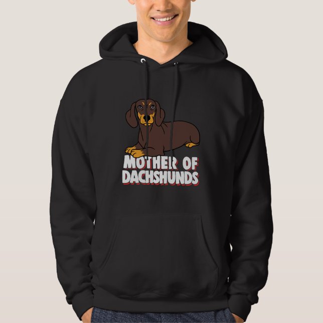 Mor i Dachshunds Hoodie (Framsida)