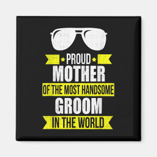 Mor i den handa Groom Bridegroom Bröllop Gi Magnet