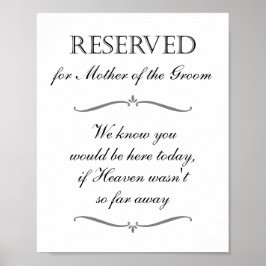 Mor i det reserverade tecknet för Groom Heaven Mem Poster