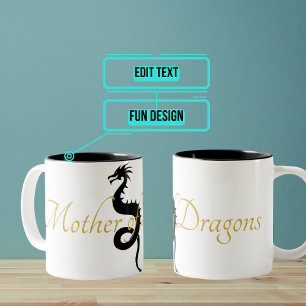 Mor i Dragons Mugg (Svarta och Guld)