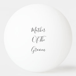 Mor i Eleganten Groom Bröllop ger stöd till Pingisboll