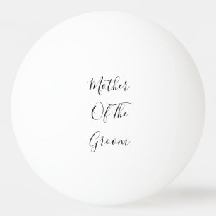 Mor i Eleganten Groom Bröllop ger stöd till Pingisboll