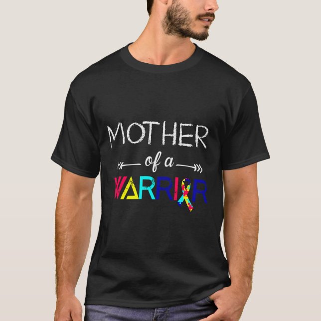 Mor i en krigarautismmedvetenhet t shirt (Framsida)
