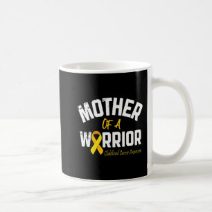 Mor i en krigare medvetenhet om cancer i barndomen kaffemugg