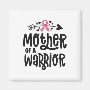 Mor i en Warrior Family Breast Cancer Rosa Ribb Magnet
