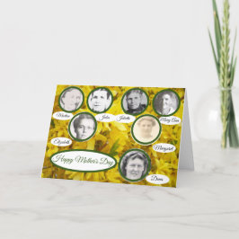 Mor i Family Gult Forsythia Mors dag Helgkort