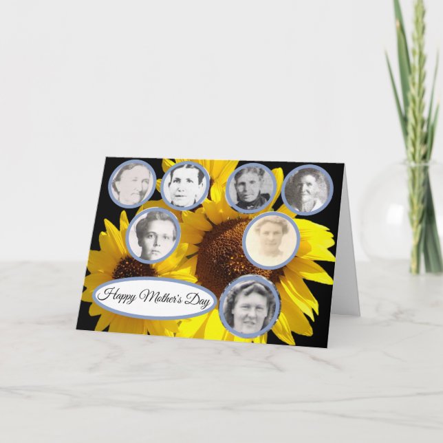 Mor i Family Sunros Trio Black Mors dag Helgkort (Framsida)