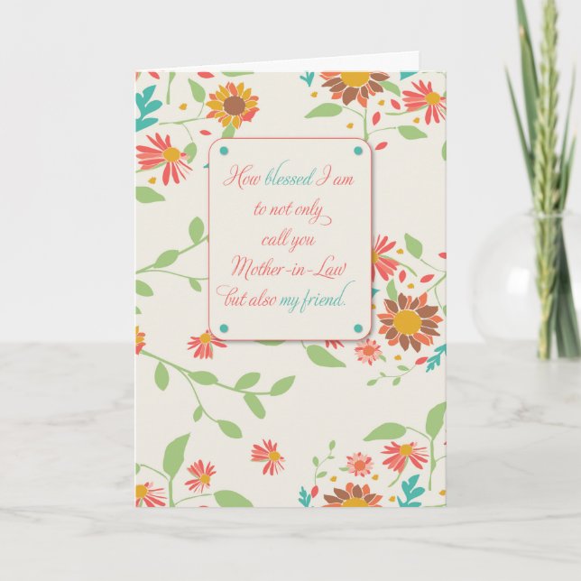 Mor i födelsedagen, Religiösa med solblommor Kort (Framsida)