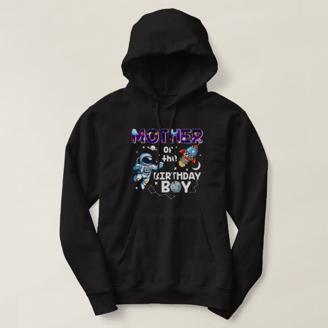 Mor i födelsedagens Astronaut Boy Space-tema Hoodie (Design framsida)