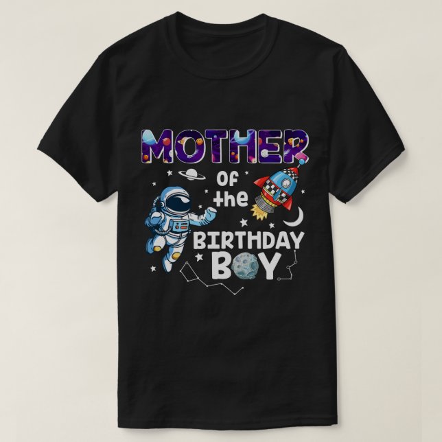 Mor i födelsedagens Astronaut Boy Space-tema T Shirt (Design framsida)