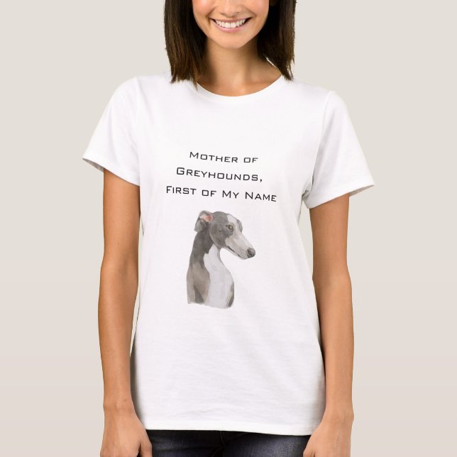 Mor i Greyhound, första Namn T Shirt (Framsida)