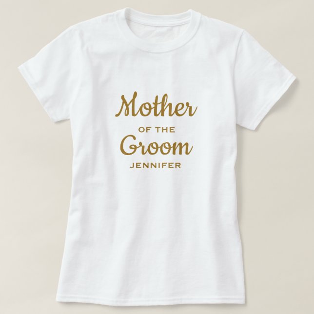 Mor i Groom Anpassningsbar T-Shirt (Design framsida)
