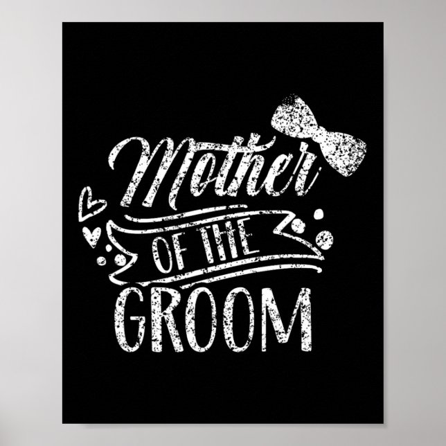 Mor i Groom Bachelor-Bröllopsfesten Ord Poster (Framsidan)