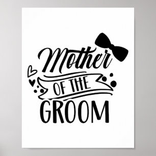 Mor i Groom Bachelor-Bröllopsfesten Ord Poster