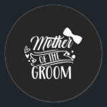 Mor i Groom Bachelor-Bröllopsfesten Ord Runt Klistermärke<br><div class="desc">Mor i Groom Bachelor-Bröllopsfesten Ord Mamma Mamma 3</div>
