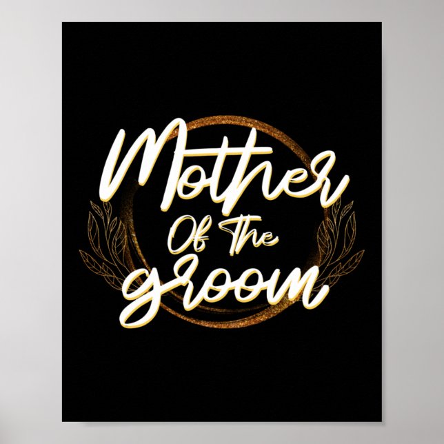 Mor i Groom Bachelorette Bröllopsfest Bri Poster (Framsidan)