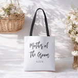 Mor i Groom Black White Tygkasse<br><div class="desc">Mor i Groom Bröllop Tote Bag i Svarta och vita. Bra for Bridesmaid Gifts Bröllop,  Brudens sida,  Bachelor party,  Rehearsal Dinner. Ta en titt på fler produkter med den här designen i samlingen nedan.</div>