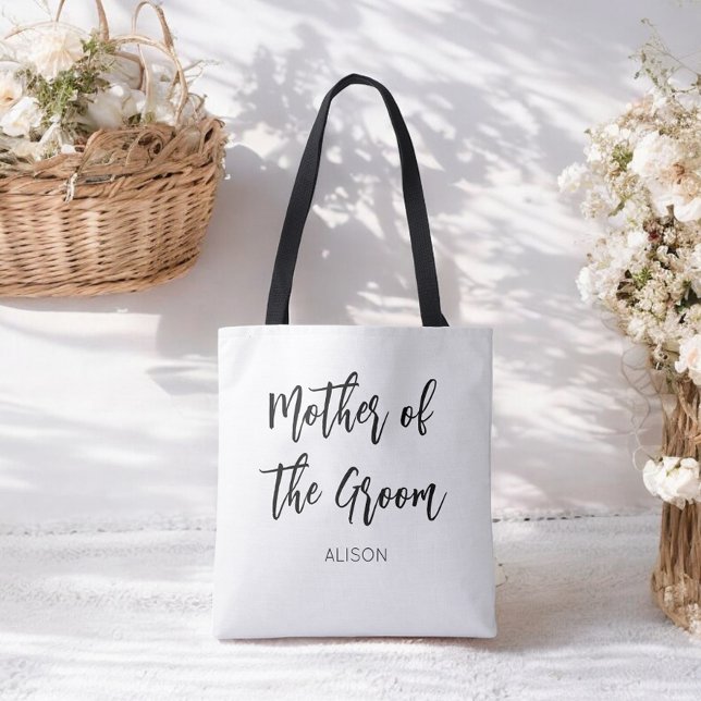 Mor i Groom Black White Tygkasse (Skapare uppladdad)