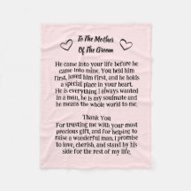 Mor i Groom Blanket Bröllop Keepsaki-gåvan