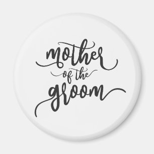 Mor i Groom Bröllop Calligraphy   Magnet