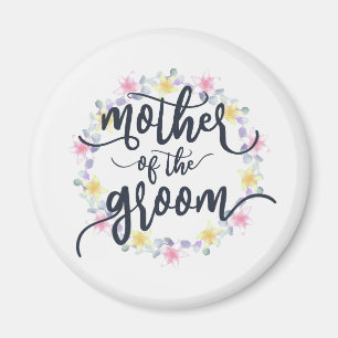 Mor i Groom Bröllop Calligraphy   Magnet