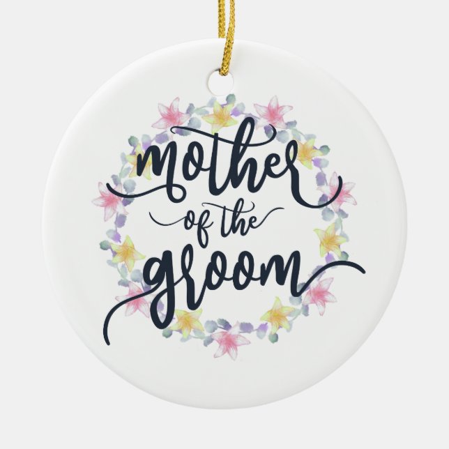 Mor i Groom Bröllop Calligraphy | Ornament (Framsidan)