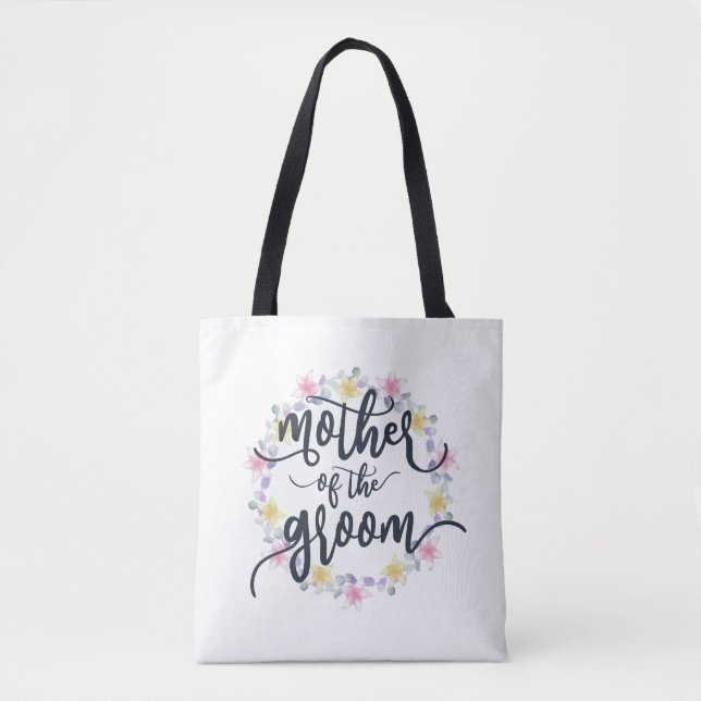 Mor i Groom Bröllop Calligraphy | Tote Bag Tygkasse (Framsida)