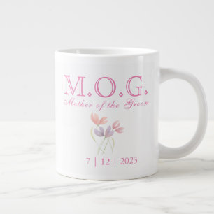 Mor i Groom Bröllop Date Keepsak Jumbo Mugg