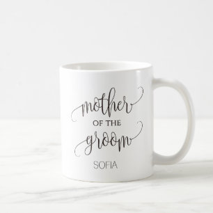 Mor i Groom Calligraphy Bröllop Gift Kaffemugg