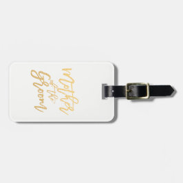 Mor i Groom/Calligraphy Travel Bagagebricka