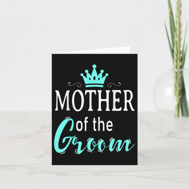 Mor i Groom Cute Ro-pilen Mamma Bride Wedd Kort (Framsida)