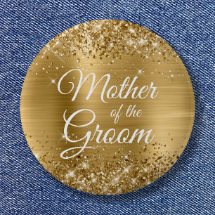 Mor i Groom Glittery Gold Foil Knapp