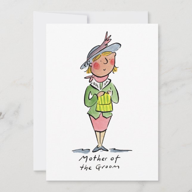 Mor i Groom Inbjudningar (Framsida)