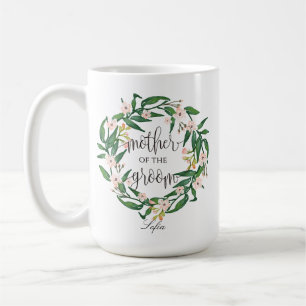 Mor i Groom, Kalligrafi, Blommigt Utandning 6 Kaffemugg