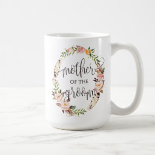 Mor i Groom, Kalligrafi, Blommigt Wandemin 7 Kaffemugg