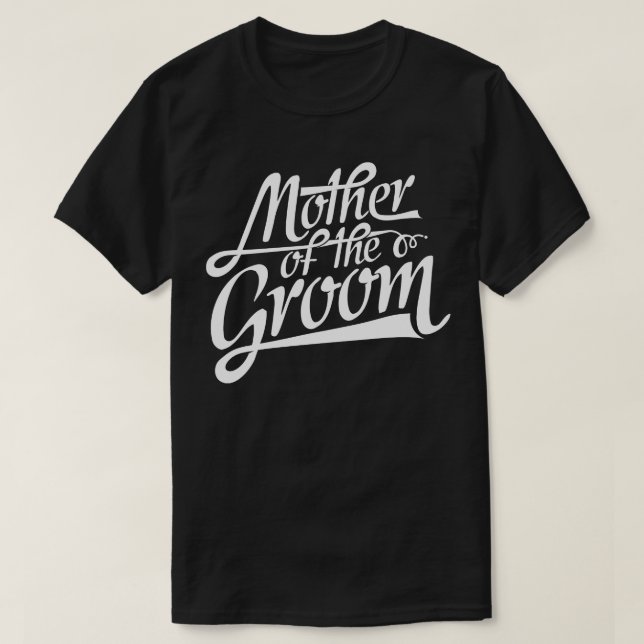 Mor i Groom Mamma Bröllop-gåvan T Shirt (Design framsida)