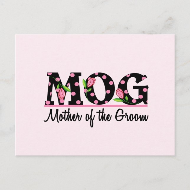 Mor i Groom (MOG) Tulip Lettering Vykort (Framsida)